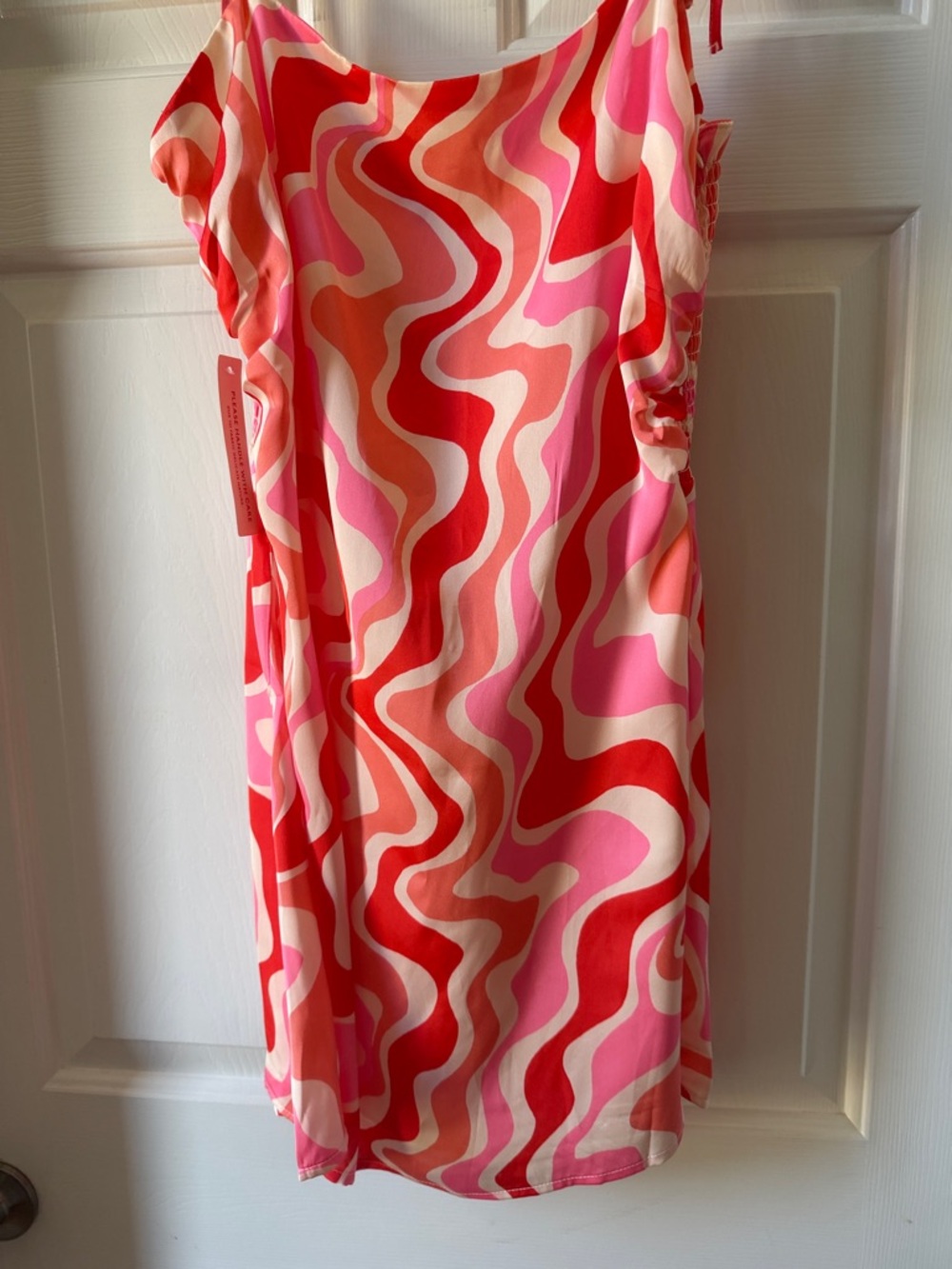 Dress Forum Pink, Red & Cream Swirl Mini Dress